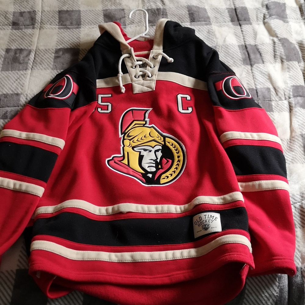Ottawa Senators Old Time Hockey Fleece Hoodie Size Medium